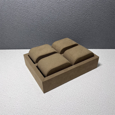 Màu cà phê 12 khe Microfiber Đồng hồ sang trọng Hiển thị trang sức Đồng hồ tổ chức