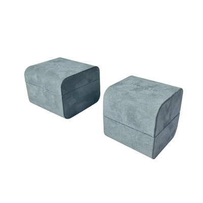 Hộp đựng đồ trang sức cao cấp sợi nhỏ màu xanh lam Hộp đựng quà tặng đồng hồ vuông đục