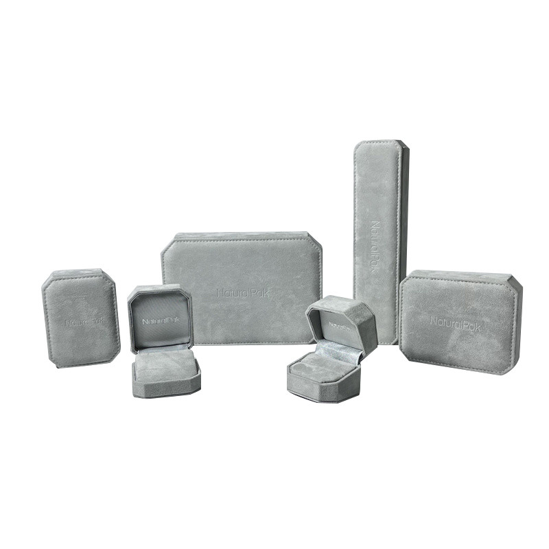 Hộp đựng đồ trang sức sang trọng hình bát giác sáng tạo Bao bì đồ trang sức nhung tùy chỉnh